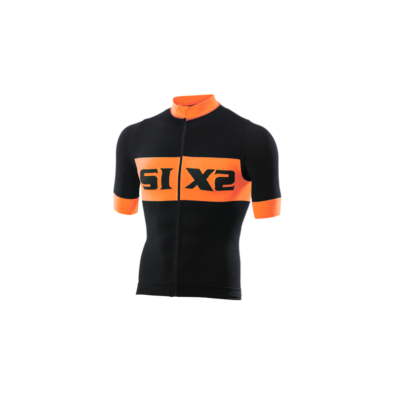 Sixs Maglia Estiva Luxury Black/Orange Fluo