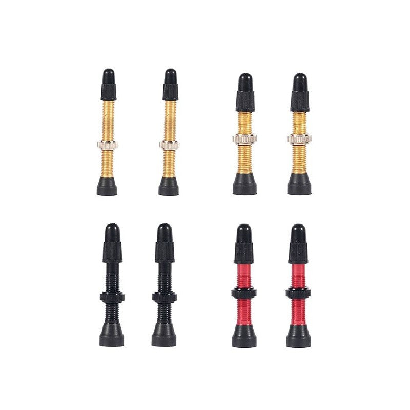 Barbieri Coppia Valvole Presta Alluminio 34mm Rossa