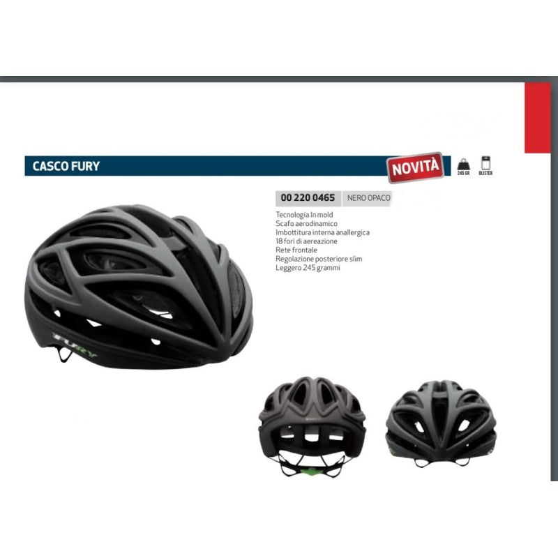Fury Casco Ciclo Nero 