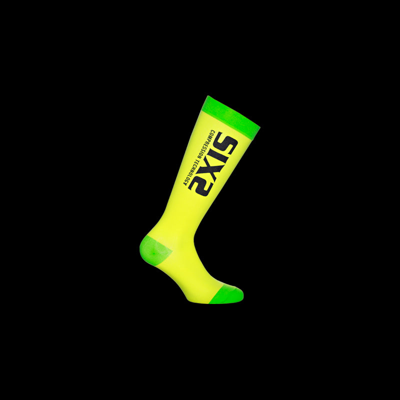 Sixs Calze A Compressione Recovery Giallo/Verde Fluo