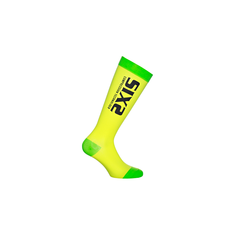 Sixs Calze A Compressione Recovery Giallo/Verde Fluo
