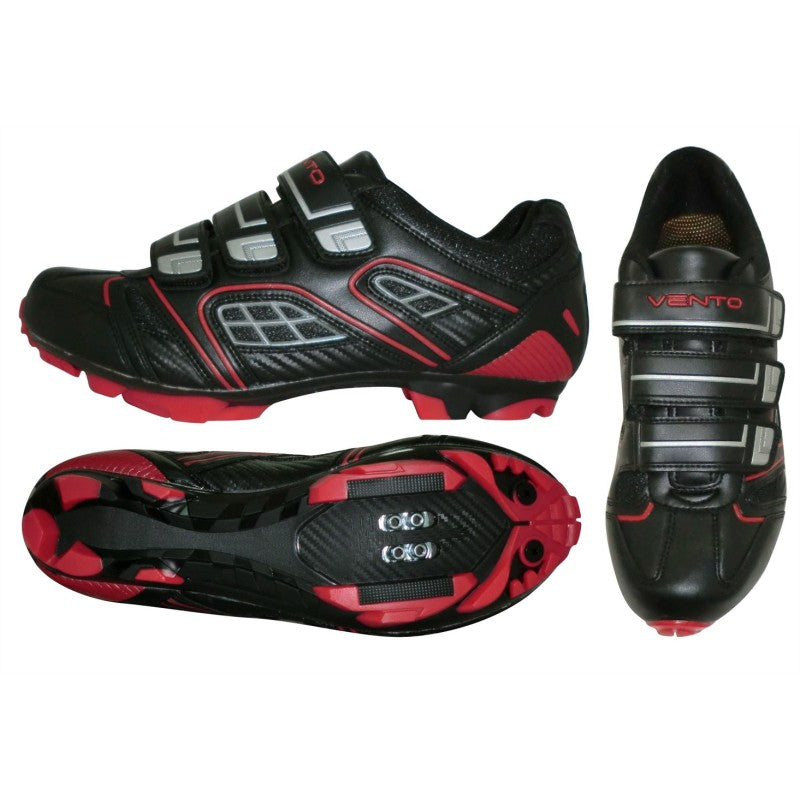 Vento Scarpe Mtb TB35 Black/Red/Silver