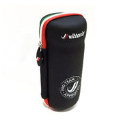 Vittoria Portaoggetti Zip Case Nero Con Cucitura Tricolore