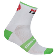 Castelli Calzini Estivi  Rosso Corsa 13 Cm Bianco/Verde