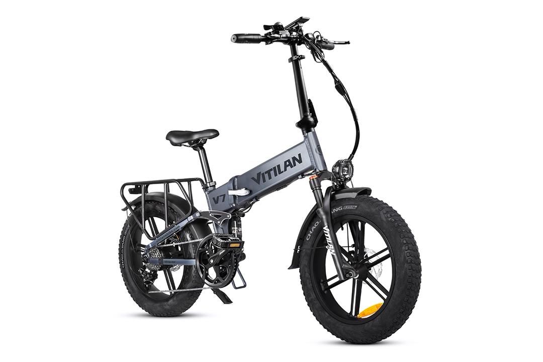 Vitilan Bici Elettrica Fat Bike V7 Full Sospension 250/750W