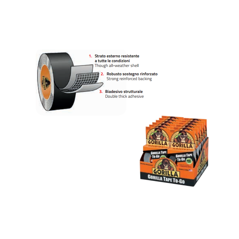 Barbieri Nastro Tubeless Gorilla 73 mm X 27 mt