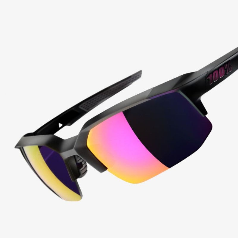 100% Occhiali Speedcoupe Graphite Purple Mirror Lens