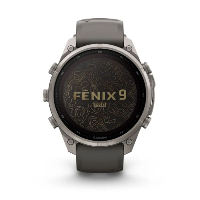 Garmin Fenix 9 Pro Solar 47mm InReach Titanium cinturino Grigio