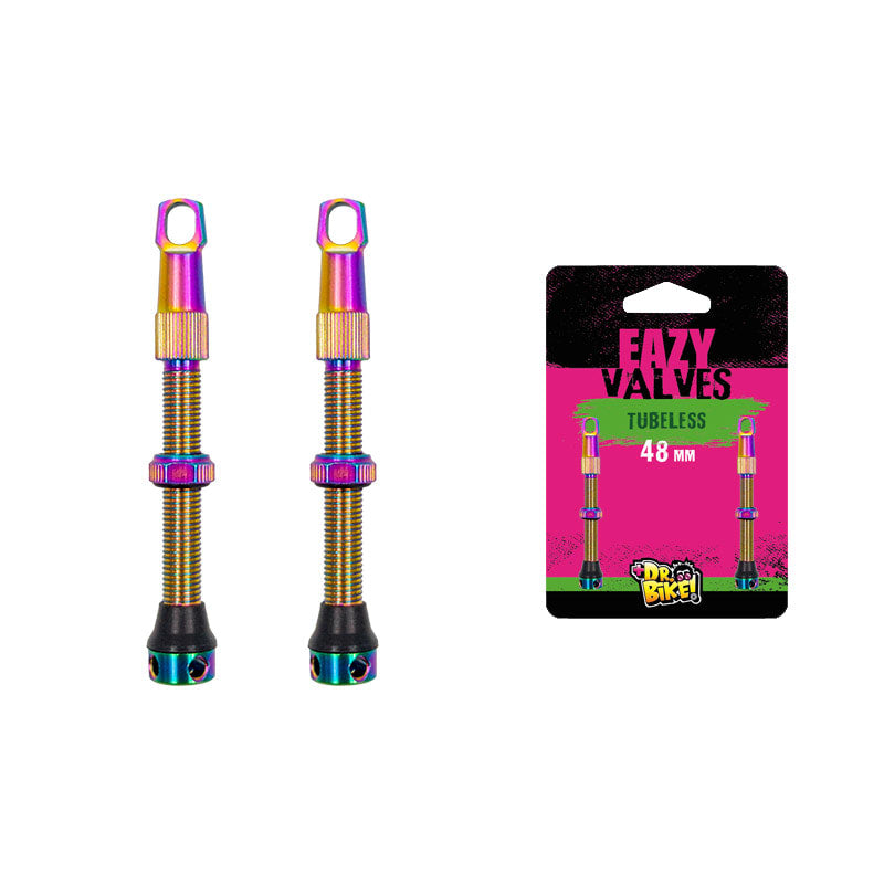 DR.BIKE Valvole Tubeless 48mm Filettata in Alluminio Oil