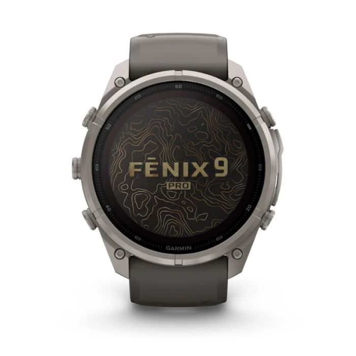 Garmin Fenix 9 Pro Solar 51mm InReach Titanium cinturino Grigio