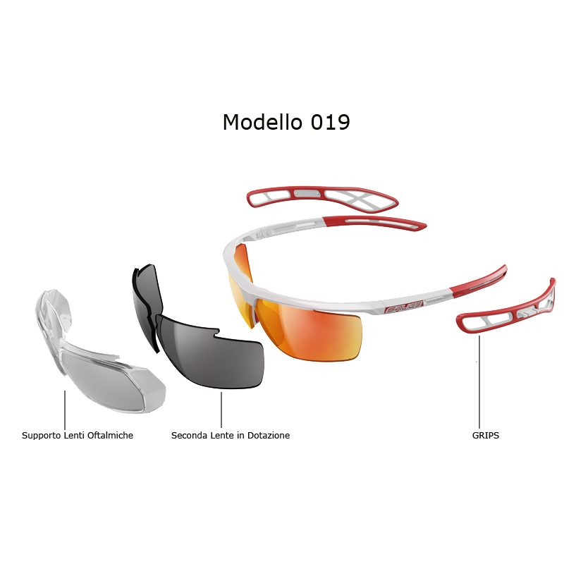 Salice Occhiali 019 Bianco/Rw Rosso