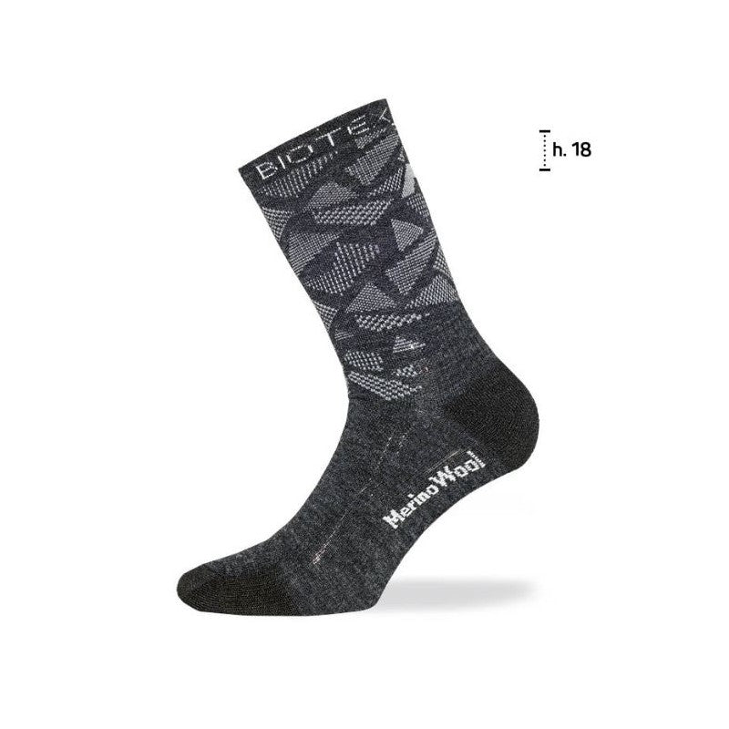 Biotex Calze Merino Nero/Bianco