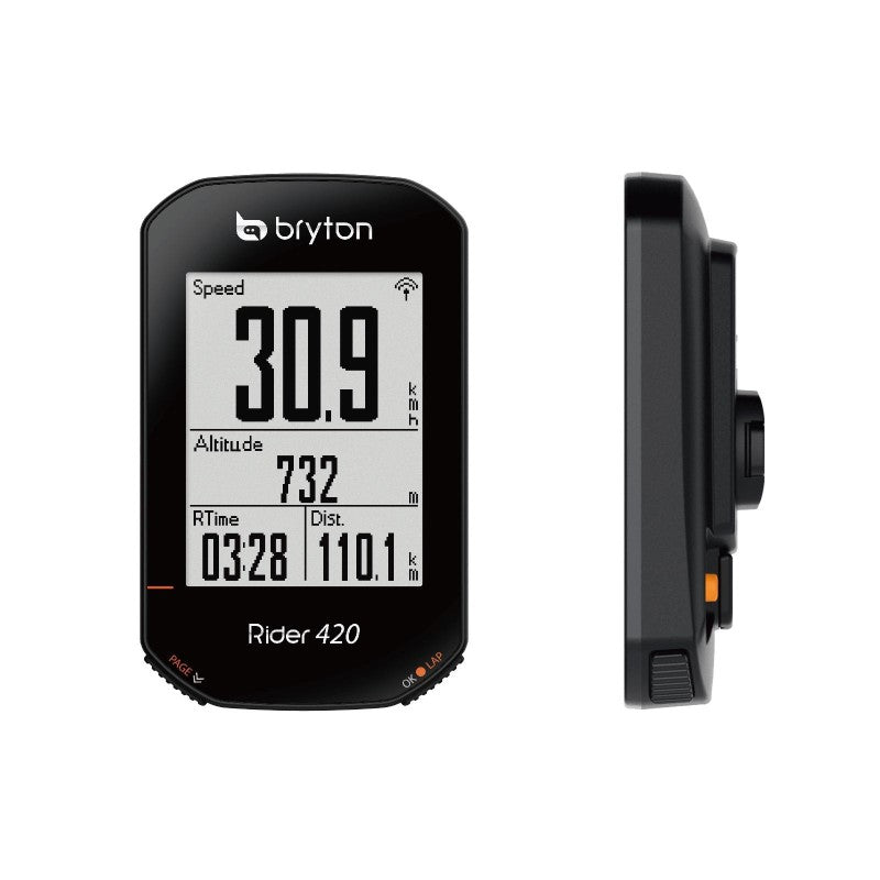 Bryton Ciclocomputer Rider GPS 420T + Fascia Cardio + Cadenza