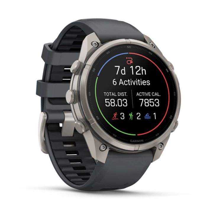 Garmin Fenix 9 Pro Amoled 47mm InReach Titanium Cinturino Grafite/Nero