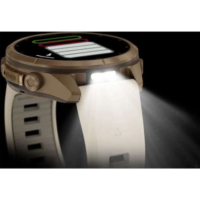 Garmin Fenix 9 Pro Amoled 43mm Oro cinturino Crema