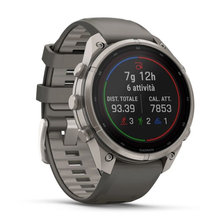 Garmin Fenix 9 Pro Solar 47mm InReach Titanium cinturino Grigio