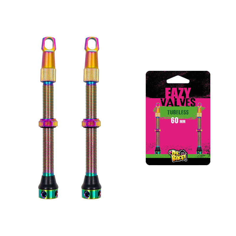 DR.BIKE Valvole Tubeless 60mm Filettata in Alluminio Oil