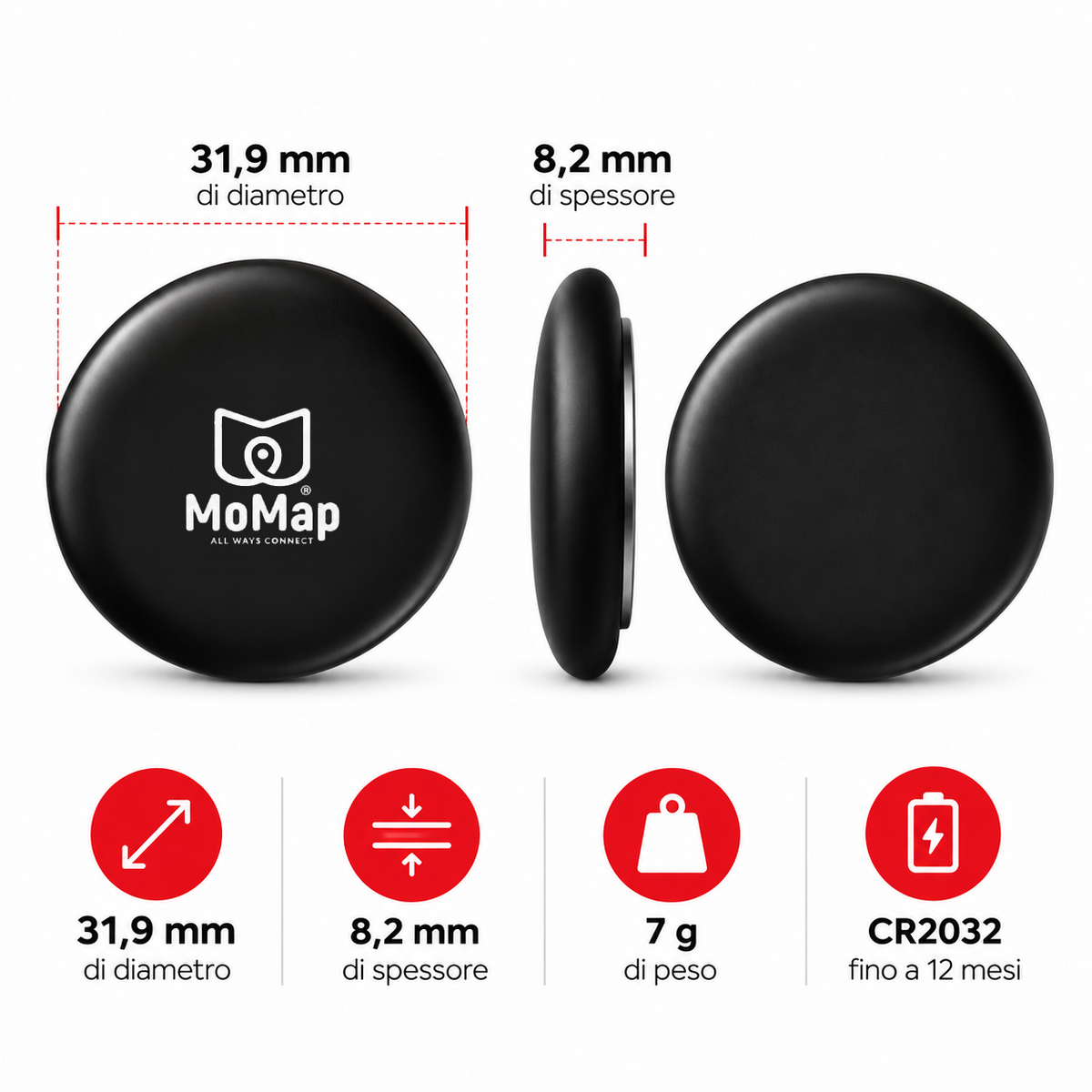 MoMap Pocket Tag Localizzatore