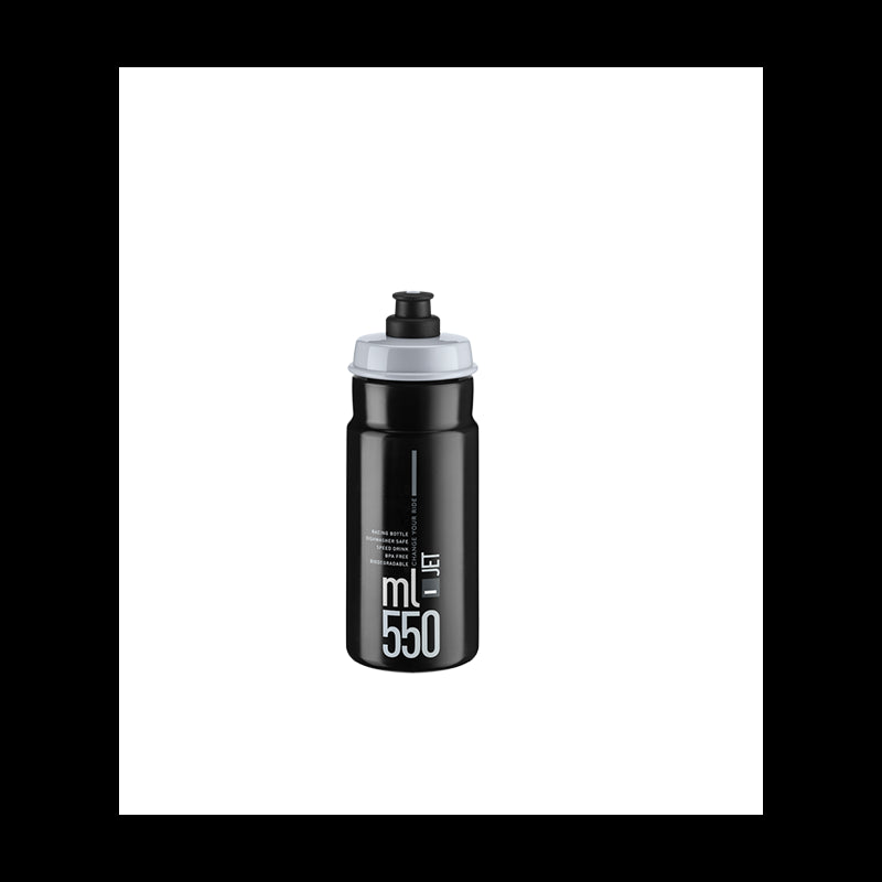 Elite Borraccia Jet Black - Grey Logo 550ml