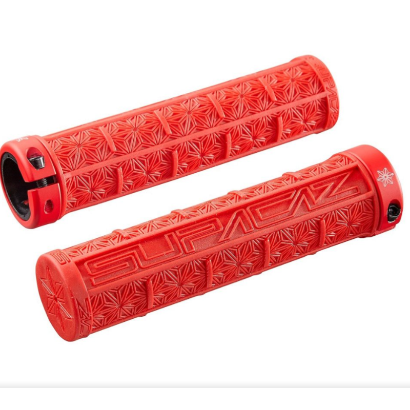 Supacaz Manopole Grizips Dual Density Lock-On Rosso