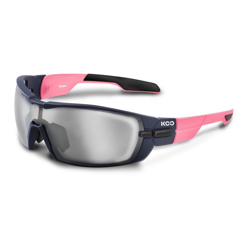 KOO Occhiali Open Pink/Navy Blue Silver Mirror