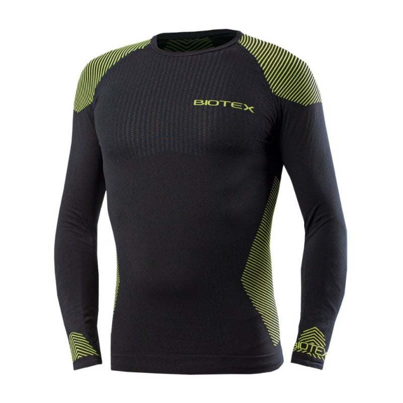 Biotex Intimo Manica Lunga 3D Hightech Seamless Nero/Giallo