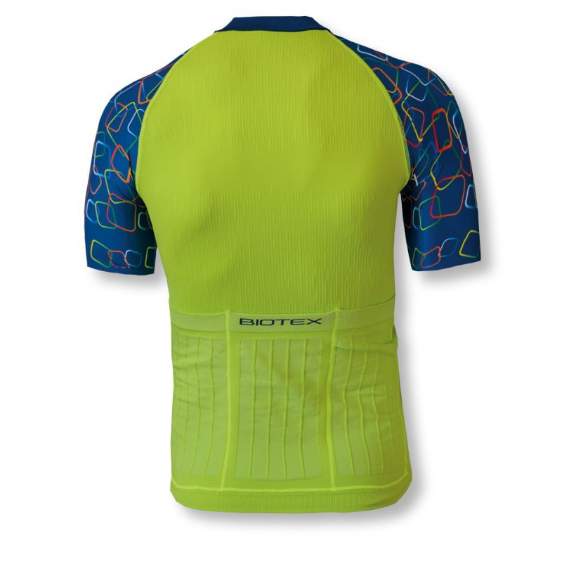 Biotex Maglia Maniche Corte Ultra Smart Quadri Lime/Blu