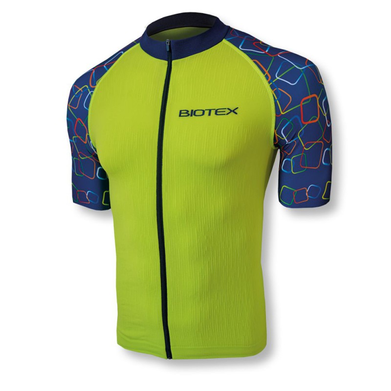 Biotex Maglia Maniche Corte Ultra Smart Quadri Lime/Blu