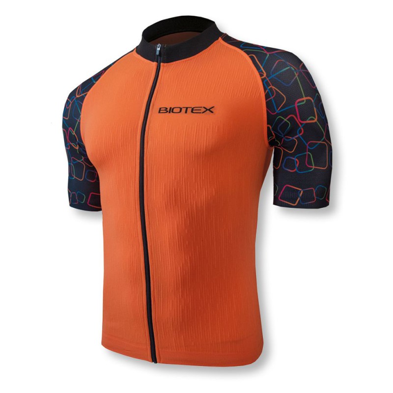 Biotex Maglia Maniche Corte Ultra Smart Quadri Arancio/Nero
