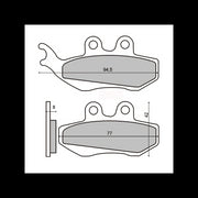 Sinter Coppia Pastiglia Piaggio Hexagon 250cc 1998
