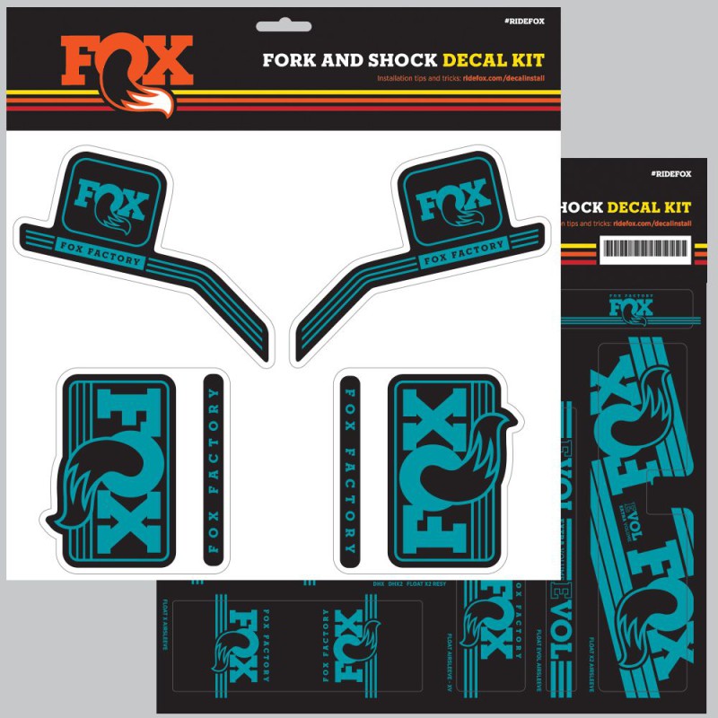 Fox Kit Adesivi Racing Forcella/ Ammortizzatori Celeste