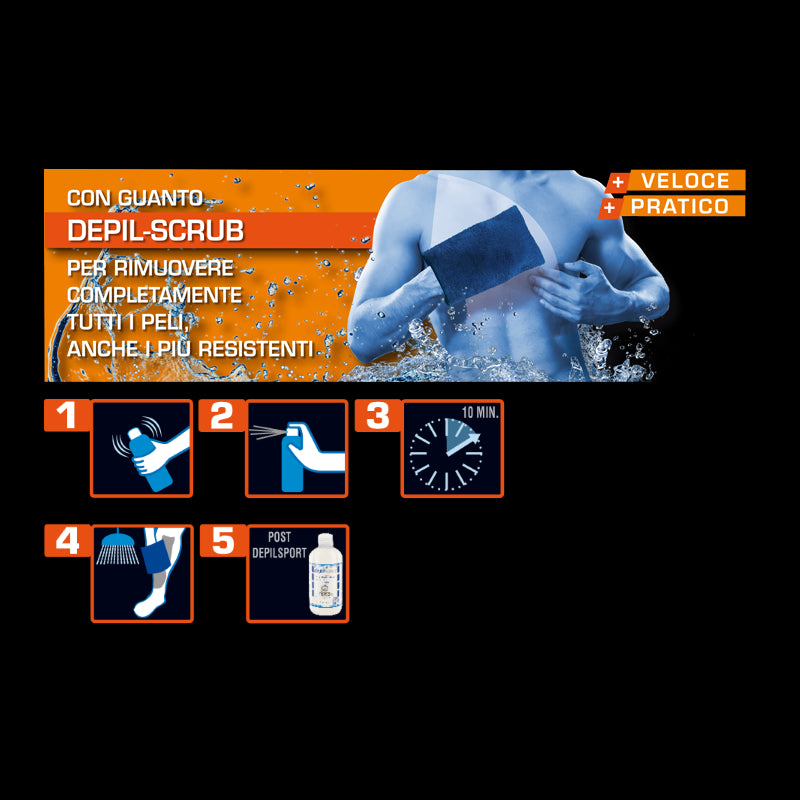 Hibros Depilsport Spray Con Depil-Scrub 200ml