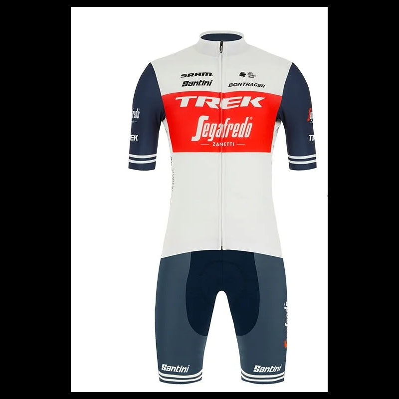 Santini Completo Trek Segafredo Blu/Rosso