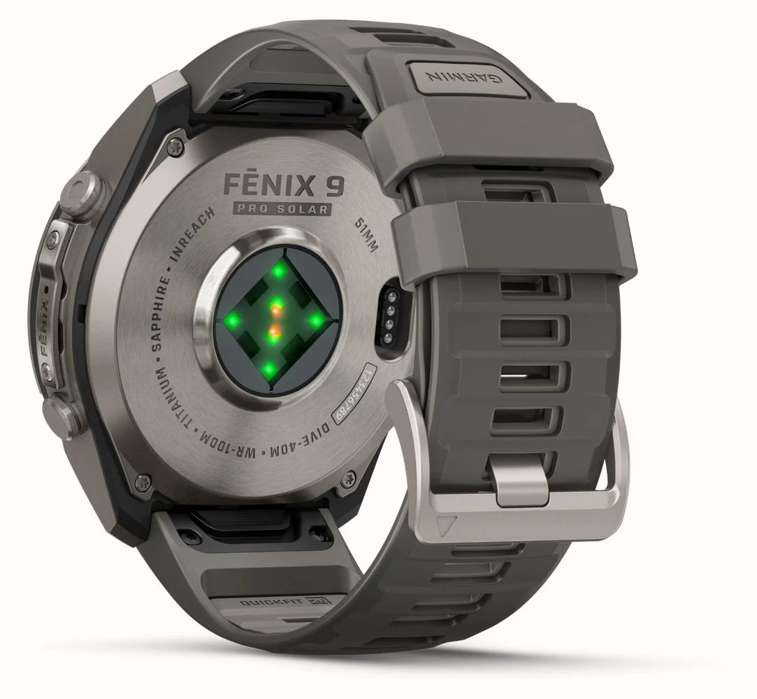 Garmin Fenix 9 Pro Solar 51mm InReach Titanium cinturino Grigio