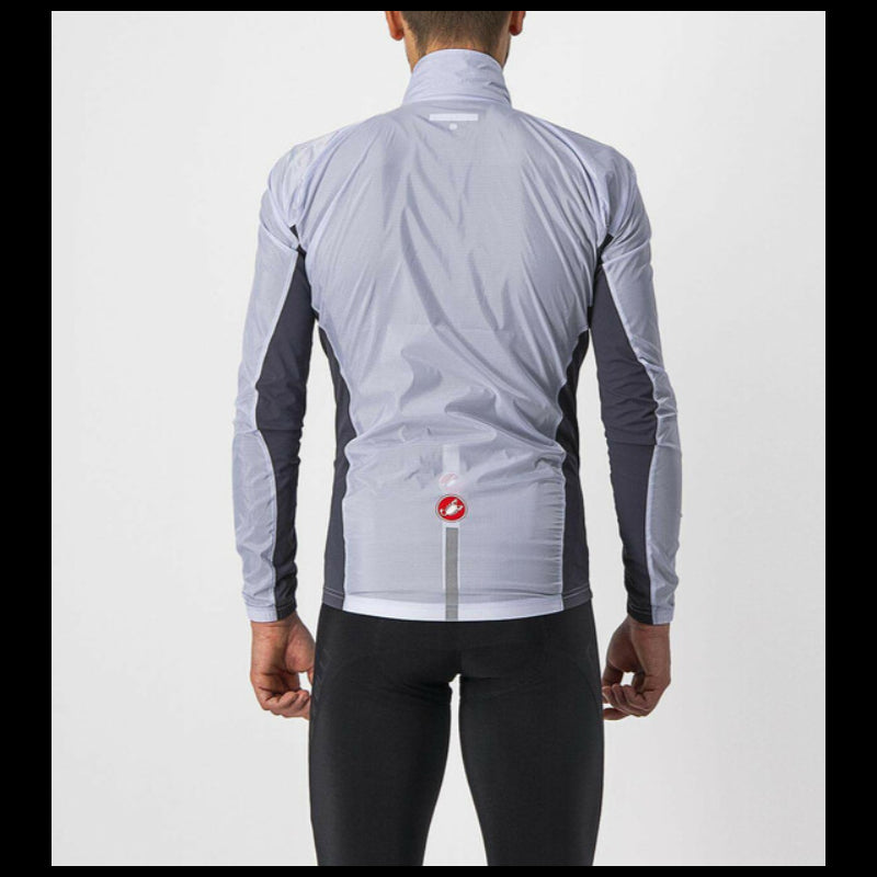 Castelli Mantellina Antivento Squadra Stretch Silver Gray/Dark Gray
