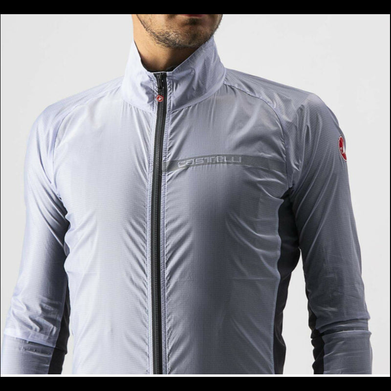 Castelli Mantellina Antivento Squadra Stretch Silver Gray/Dark Gray
