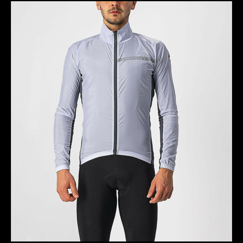 Castelli Mantellina Antivento Squadra Stretch Silver Gray/Dark Gray