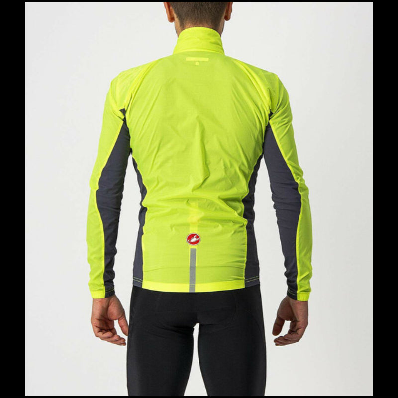 Castelli Mantellina Antivento Squadra Stretch Yellow Fluo/Dark Gray