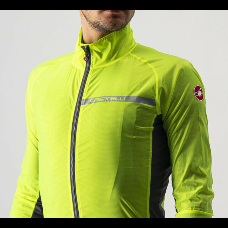Castelli Mantellina Antivento Squadra Stretch Yellow Fluo/Dark Gray