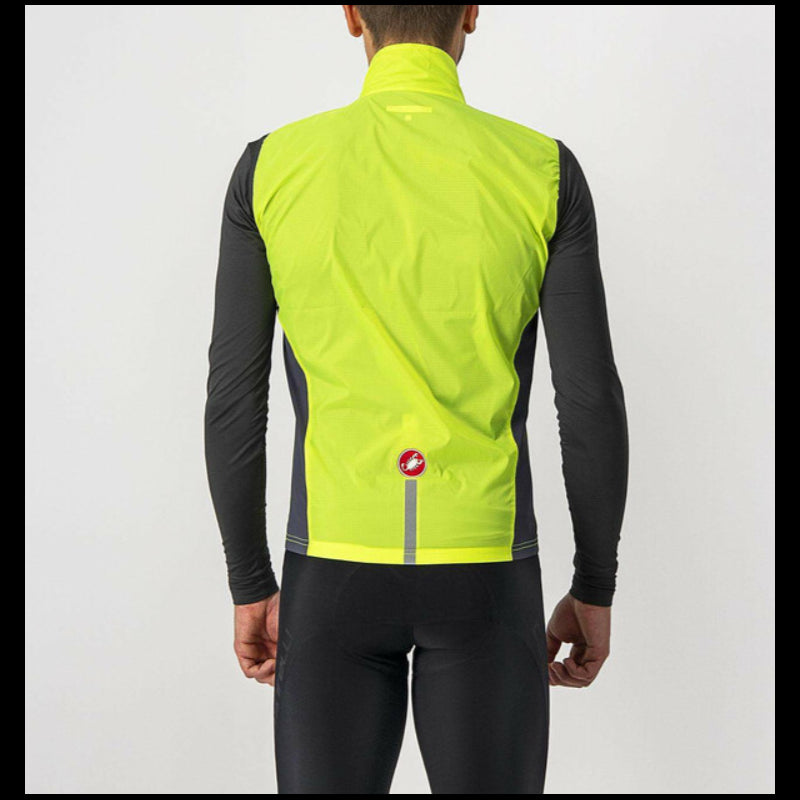 Castelli Gilet Antivento Squadra Stretch Yellow Fluo/Dark Gray