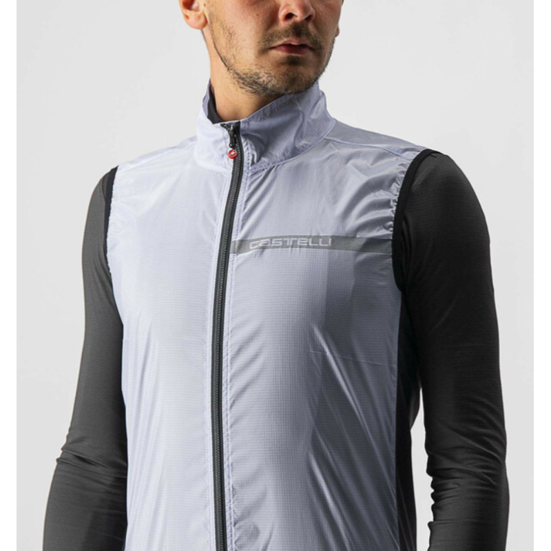 Castelli Gilet Antivento Squadra Stretch Silver Gray/Dark Gray