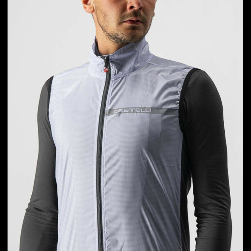 Castelli Gilet Antivento Squadra Stretch Silver Gray/Dark Gray