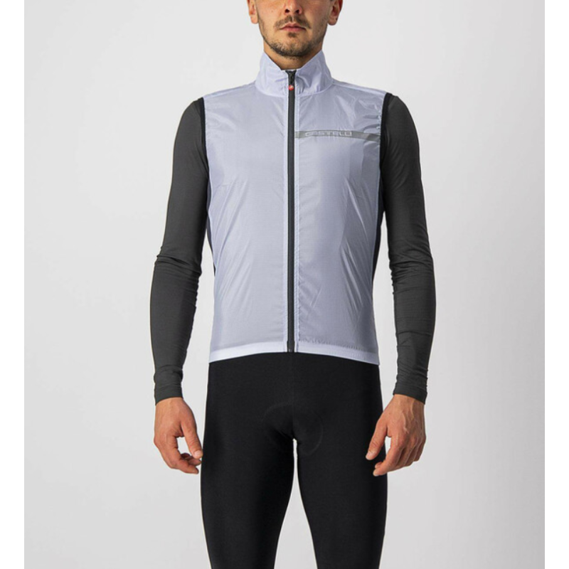 Castelli Gilet Antivento Squadra Stretch Silver Gray/Dark Gray