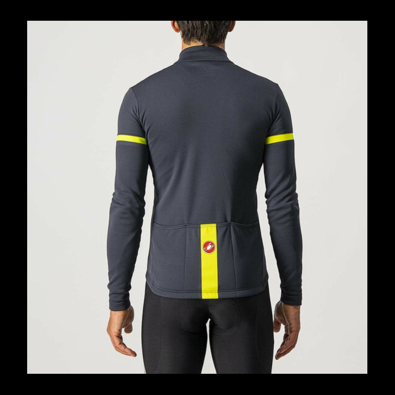 Castelli Maglia Fondo 2 Dark Gray/Yellow