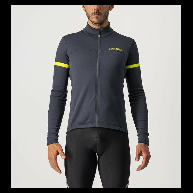 Castelli Maglia Fondo 2 Dark Gray/Yellow