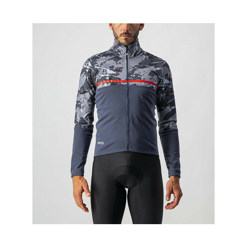 Castelli Giubbino Finestre Dark Steel Blue/Vortex Gray