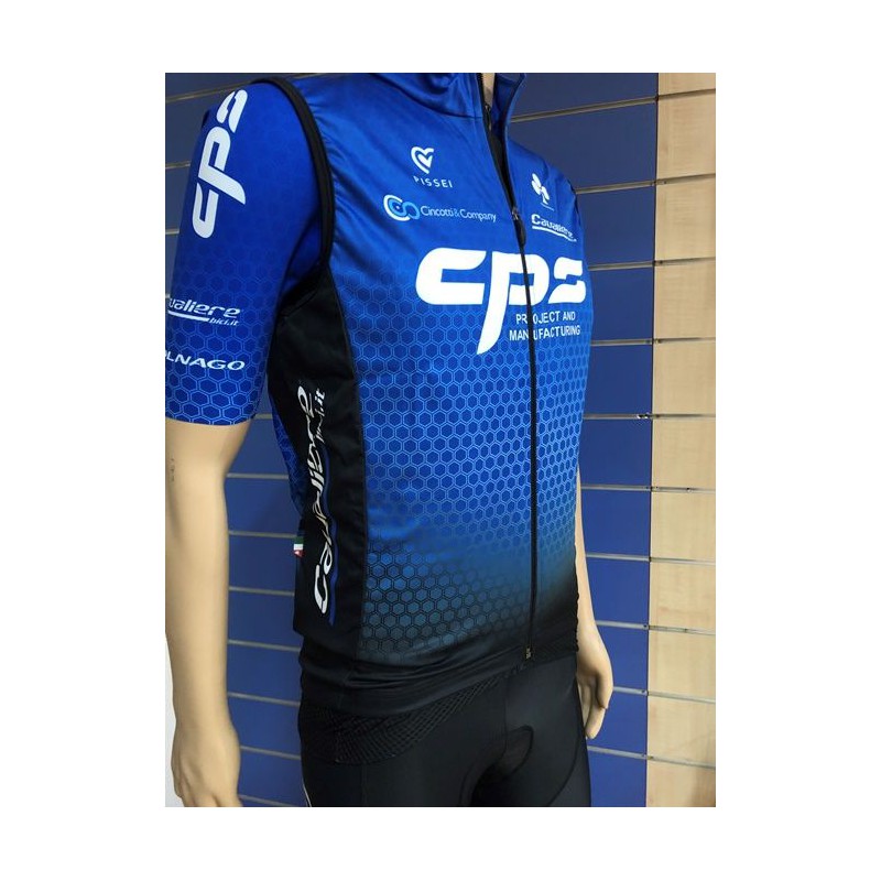 Pissei Gilet Antivento Rolle CPS Azzurro Pois Bianco