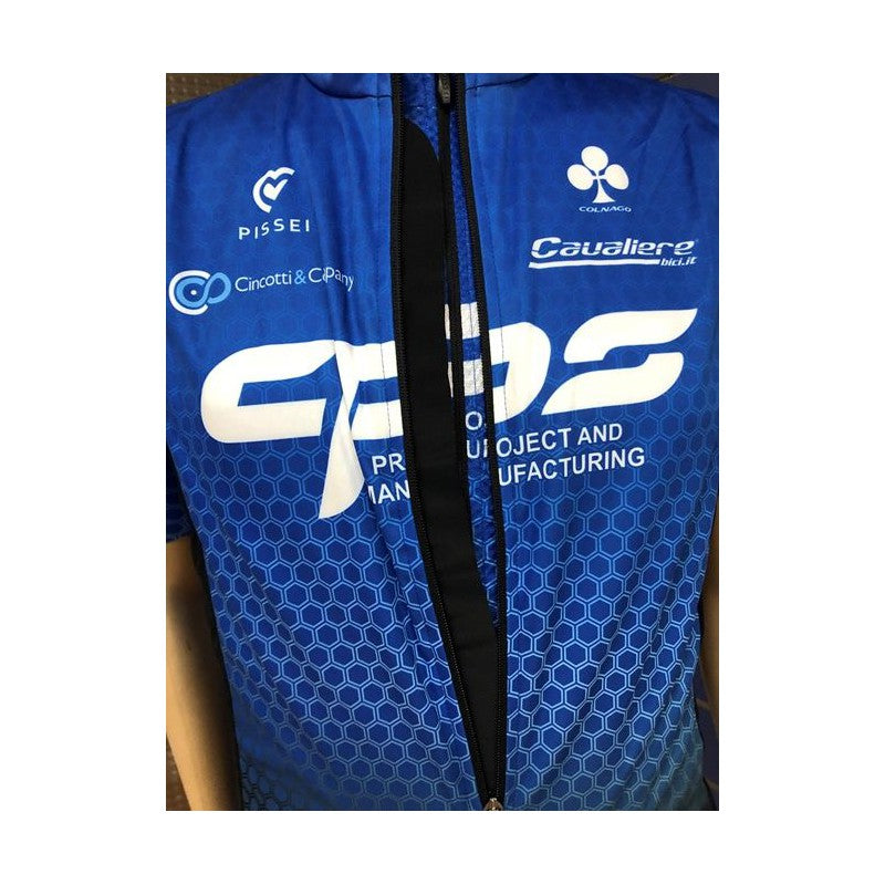 Pissei Gilet Antivento Rolle CPS Azzurro Pois Bianco