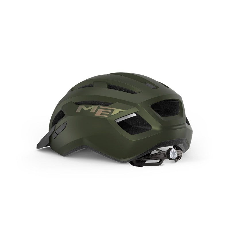 Met Casco Allroad Verde Oliva Iridescente Opaco