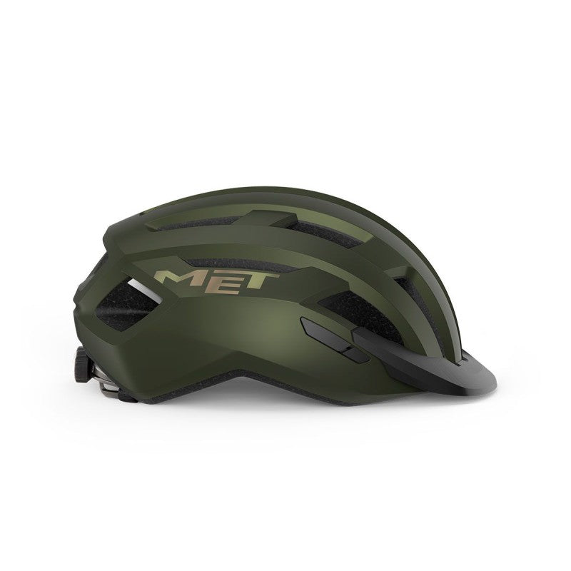 Met Casco Allroad Verde Oliva Iridescente Opaco